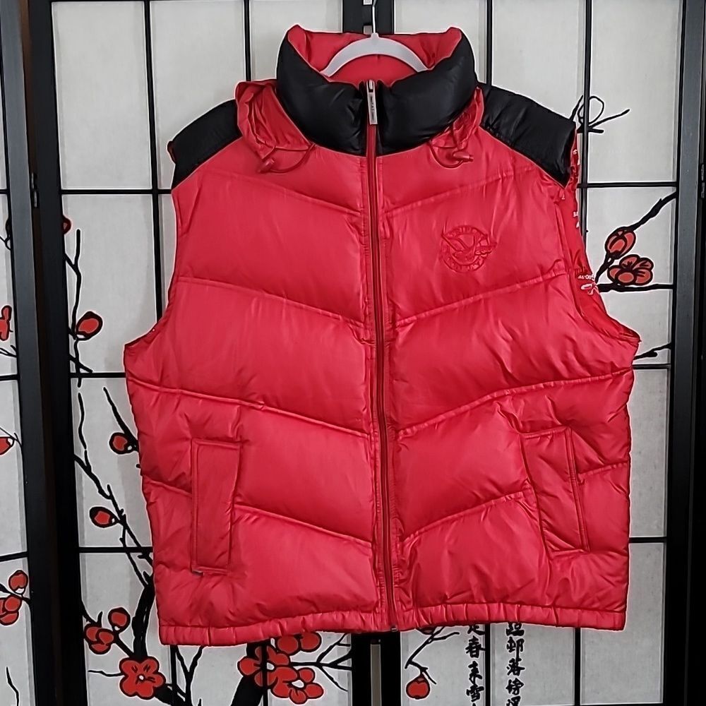 Triple Fat Goose Red/Black Goose Down Puffer Vest 2XL